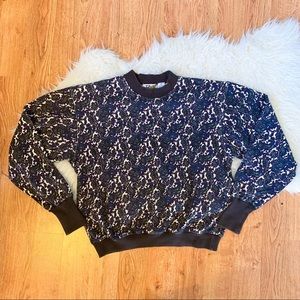 90s Vintage Bold Paisley Patterned Sweatshirt L
